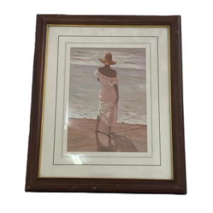 Quadro senhora praia